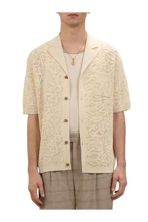 Off White Cotton Short-Sleeved Shirt DROLE DE MONSIEUR | KCA174CO293OW